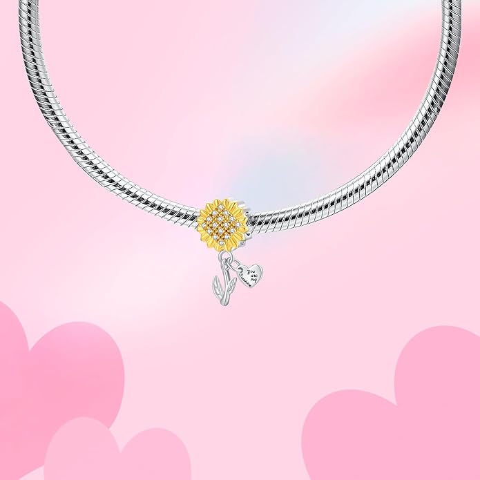 Bible Family Mom Wife Love Heart Dangle Charm 925 Sterling Silver Charms fits Bracelets and Necklace Pendant Bead Charms Jewelry Present for Women Family Friends