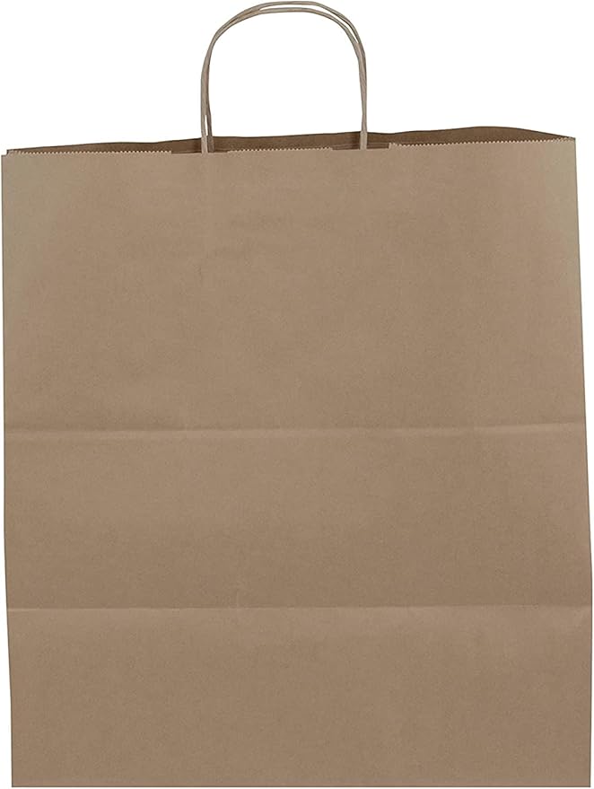 JET PAPER BAGS - 14”x9”x16” Inch [200 Pcs] Large Brown Paper Bags with Handles Prime for Takeout, Grocery, Goody, Retail, Party, Gifts, Weddings