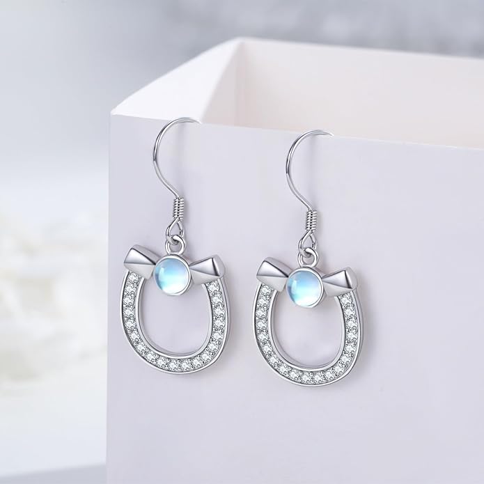 Western Earrings for Women 925 Sterling Silver Turquoise Western Country Dangle Drop Earrings Country Jewelry Gifts for Cowgirl Cowboy