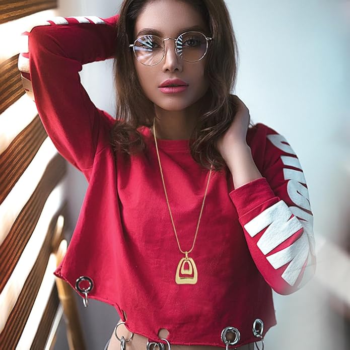 Madison Tyler Gold Plated Jewelry Set for Women | Silver Teardrop Pendant Necklace Trendy | Long Necklace with Snake Chain | Fashion Dangle Earring Set