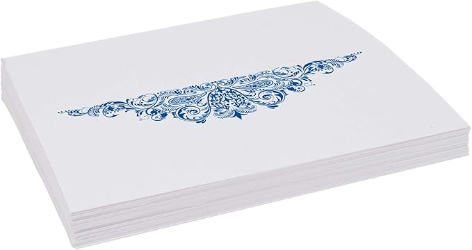 Paisley Place Cards, Royal Blue (Choose Color), Set of 25, Pre-cut and Scored - Wedding, Party, Dinner, and Special Events - Made in the USA