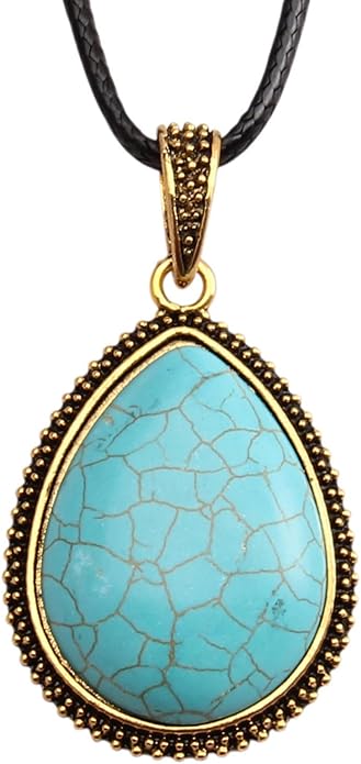 GelConnie Boho Necklaces for Women Vintage Silver Circles Long Pendant Necklace Cowgirl Sweater Necklace Adjustable Leather Choker Necklace for Women