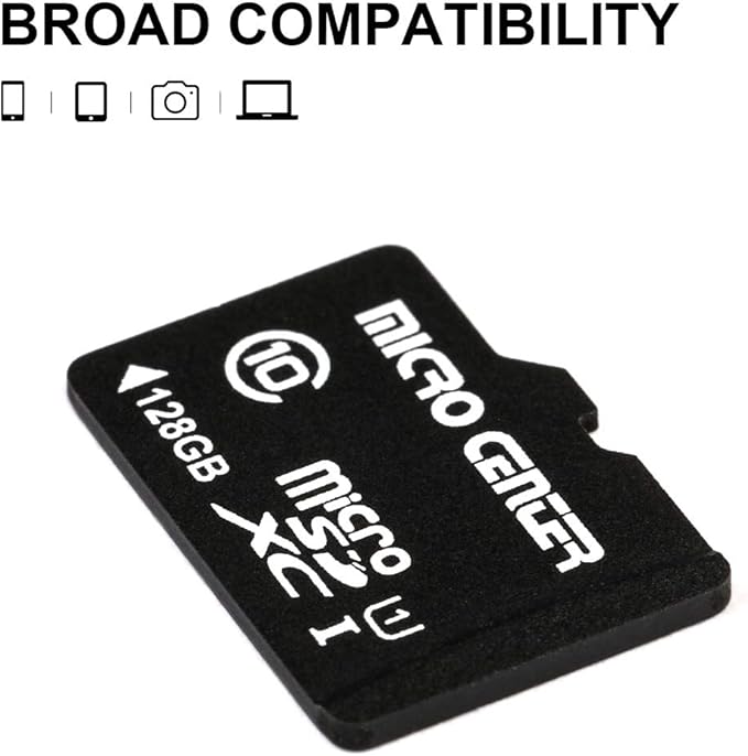 INLAND Micro Center 128GB Class 10 MicroSDXC Flash Memory Card with Adapter for Mobile Device Storage Phone, Tablet, Drone & Full HD Video Recording - 80MB/s UHS-I, C10, U1 (2 Pack)