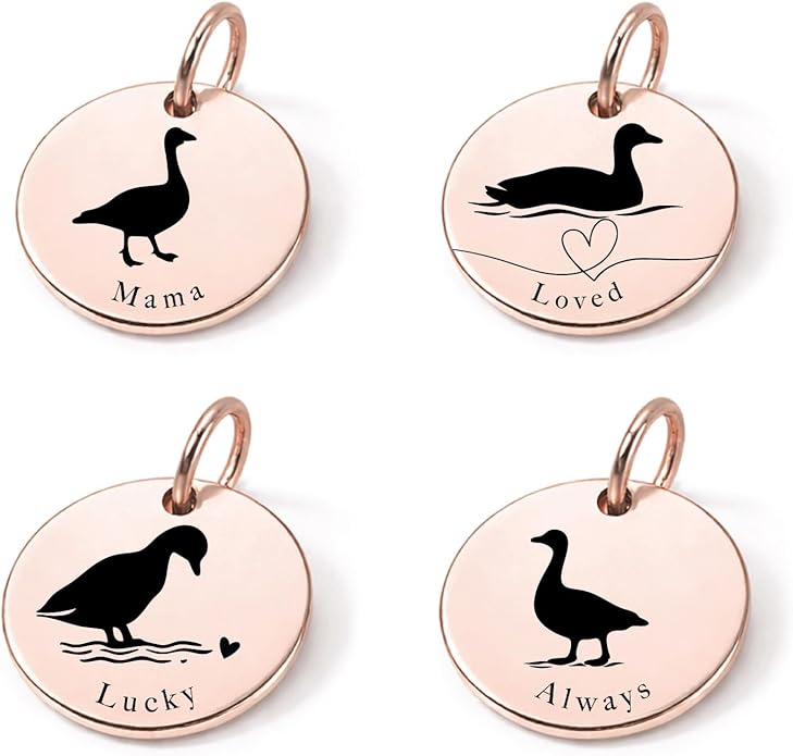 SM Design Mama Animal Charm Set – Set of 4 Stainless Steel Charms – Motherhood & Family Keepsake Jewelry Charmss