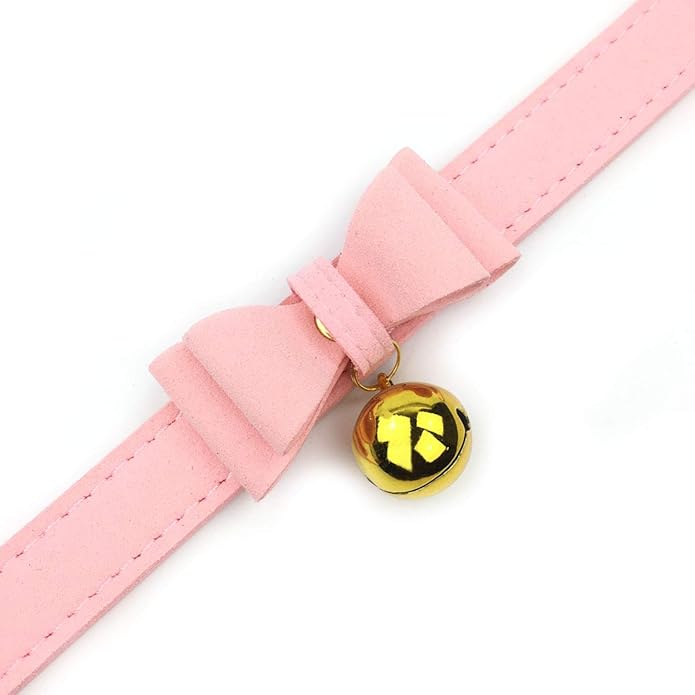 Bell Choker Collar Necklace Lolita Bow Collar Cat Kitty Velvet Necklace