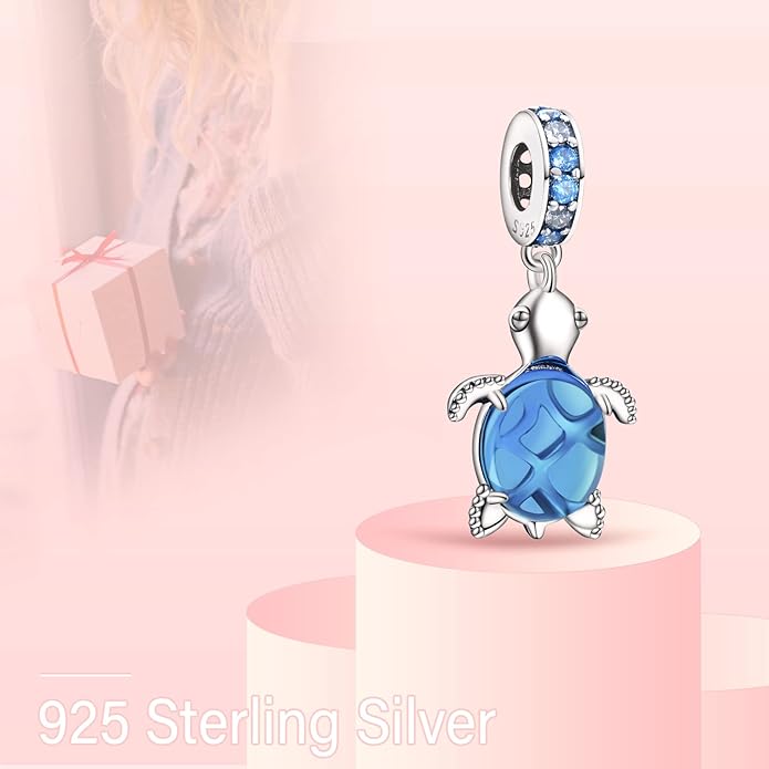 MITSOKU 925 Sterling Silver Charms for Bracelets Necklaces Animal prototype Pendant Safety Chain Dangle Pendants Beads Christmas Day Charms Jewelry Gift for Women