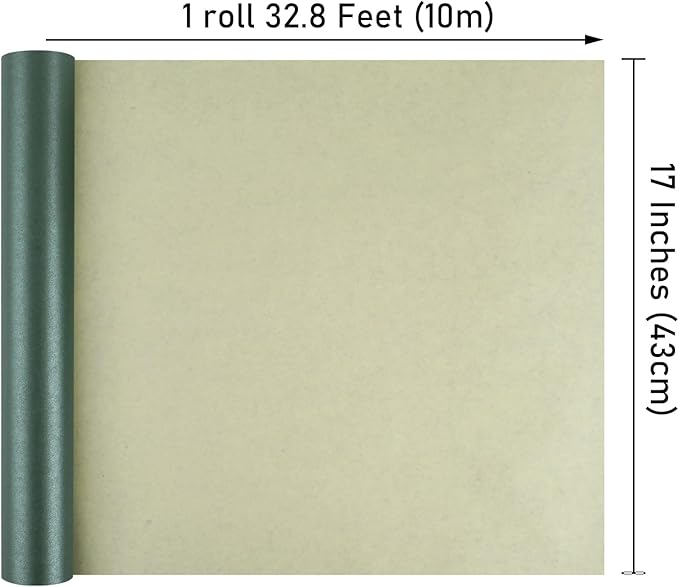 NESCCI Dark Green Matte Wrapping Paper,Solid Color Pearly-Lustre Paper-3 Roll,17 Inches X 32.8 Feet Per roll.Gift Wrapping Paper,Perfect for Wedding,Valentine's Day,Birthday, Christmas,Baby Shower
