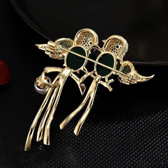 Animal Brooch Insect Bird Brooches Pearl Rhinestone Crystal Brooch 18k Gold-Plated Lapel Pins Jewelry Gifts Birthday Gifts for Women Men