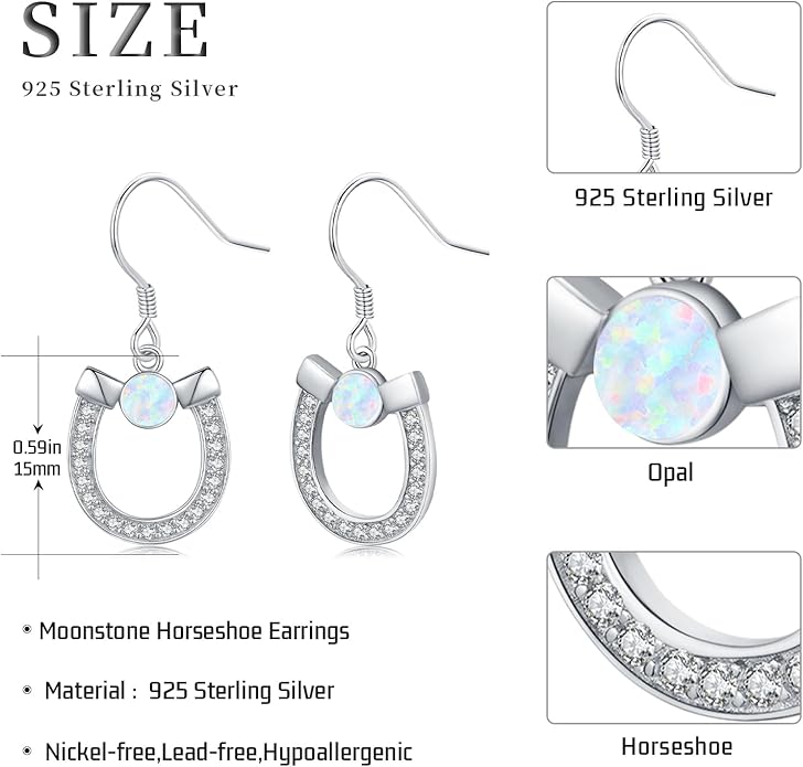 Western Earrings for Women 925 Sterling Silver Turquoise Western Country Dangle Drop Earrings Country Jewelry Gifts for Cowgirl Cowboy