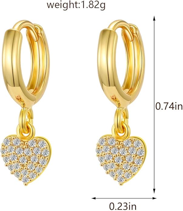 XYJZXY Gold Huggie Small Hoop Earrings with Charm Personalized Snake/Evil Eye/Star/Cross/Lock/Key 18k Gold Plated Crystal Drop Dangle Earrings for Women