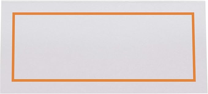 Single Line Border Printable Place Cards, Orange (Choose Color), Set of 60 (10 Sheets), Laser & Inkjet Printers - Wedding, Party, Dinner, and Special Events - Made in the USA