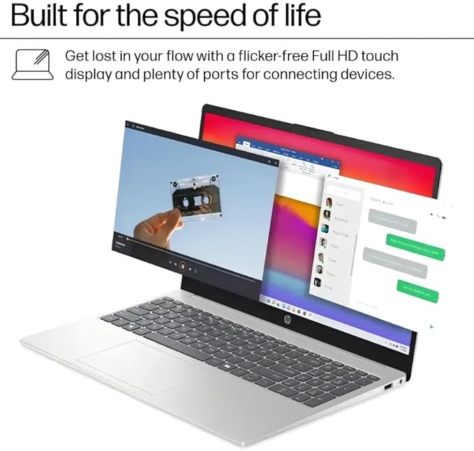 HP 15.6 Touchscreen Laptop Computer for Business, Intel 13th Gen i7-1355U(Up to 5.0 GHz), 15.6" FHD Touch Screen, 32 GB RAM, 1 TB SSD, Iris Xe GPU, Wi-Fi 6, HD Webcam, Windows 11 Pro, w/Accessories
