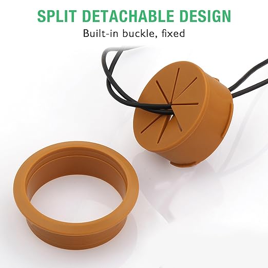 2 Pcs Desk Grommet 2" / 50 mm, Desk Hole Cover for Cables White, Cable Grommet ABS Plastic, Desk Hole Grommet for Home & Office Pc, Detachable Cable Cord Organizer