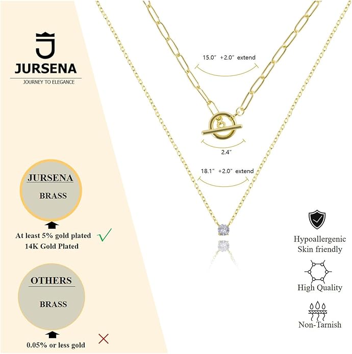 Layered Gold Necklaces for Women, Stackable 14K Gold Plated Necklace, Dainty Cross/Circle/Heart Pendant layered Necklace, Adjustable Dainty Gold/Silver Necklace Jewelry Set for Women