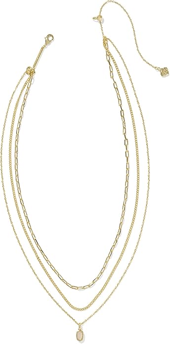 Kendra Scott Mini Elisa Triple Strand Necklace, Fashion Jewelry for Women