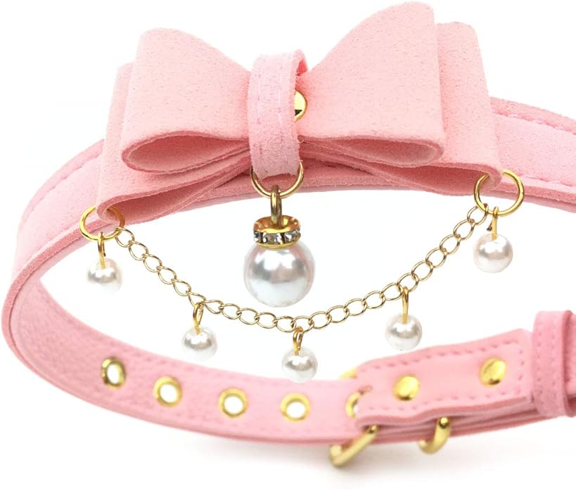 Bell Choker Collar Necklace Lolita Bow Collar Cat Kitty Velvet Necklace