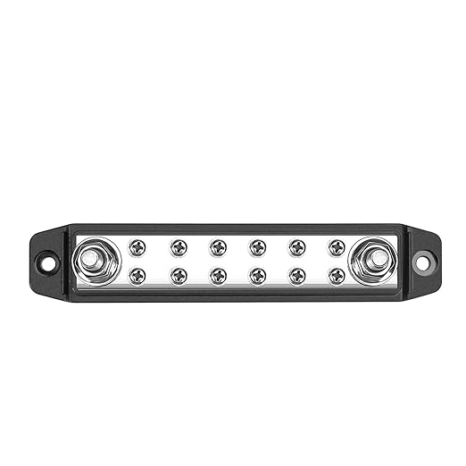 Recoil BB212P Power Distribution Block 12V 150A Dual 5/16” Studs Bus Bar Terminals Battery Busbar for Boat Automotive Solar Wiring