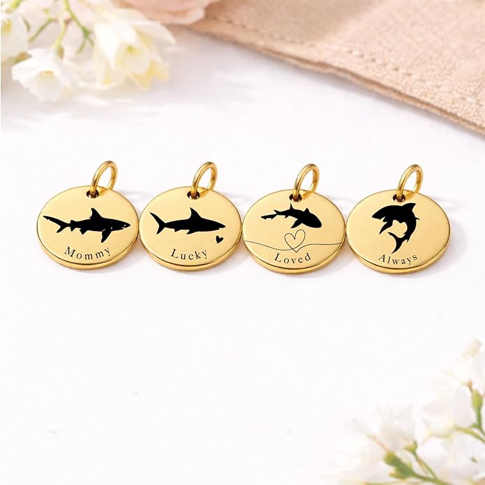 SM Design Mama Animal Charm Set – Set of 4 Stainless Steel Charms – Motherhood & Family Keepsake Jewelry Charmss