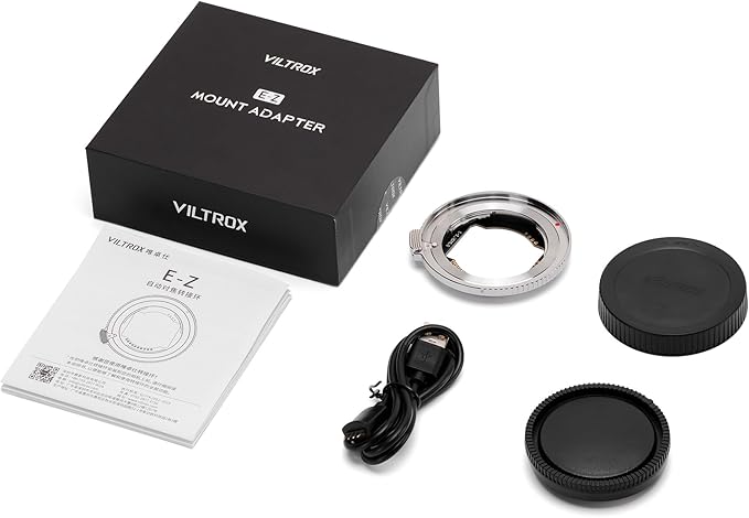 VILTROX E-Z Lens Adapter, E-Mount Lens to Z-Mount Camera Auto Focus Lens Adapter Compatible with Sony E-Mount Lens to Mirrorless Nikon Z-Mount Cameras Z5 Z50 Z6 Z6II Z7 Z7II Zfc