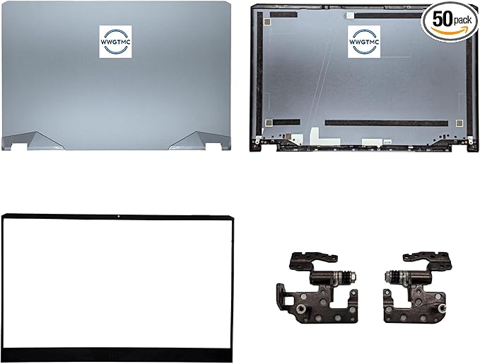 Replacement LCD Back Cover Rear Case Top Lid Hinges with Front Bezel for MSI GE76 GP76 Raider 11UG 11UH 11UE 12UG 12UE 9S7-17K314 MS-17K3 Series Laptop 3077K1A412 3077K1A412Y