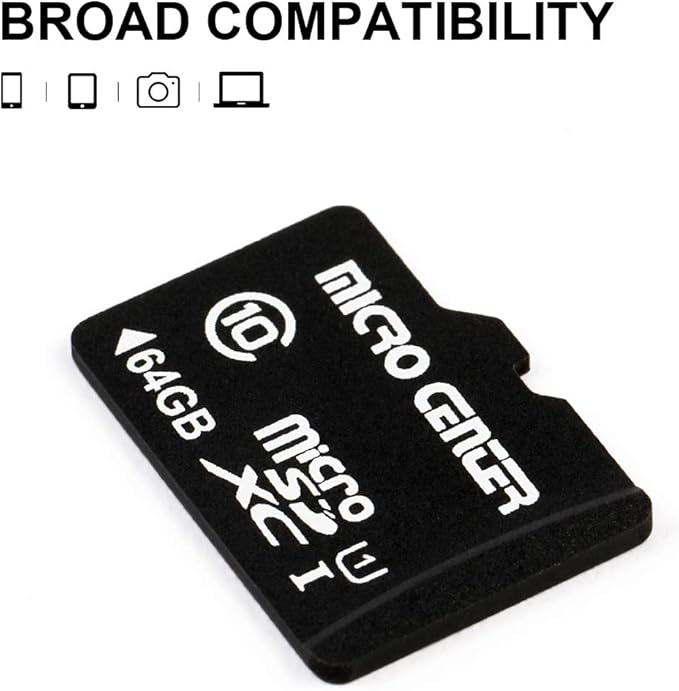 Micro Center 64GB Class 10 Micro SDXC Flash Memory Card 20 Pack with Adapter for Mobile Device Storage Phone, Tablet, Drone & Full HD Video Recording - 80MB/s UHS-I, C10, U1 (20 Pack)