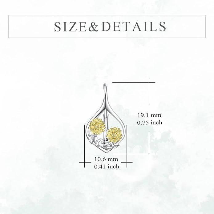VONALA Flower Earrings for Women 925 Sterling Silver Rose/Lotus/Scottish Thistle/Tulip/Lilac/Mushroom/Pineapple Dangle Drop Earrings Flower Jewelry Gifts for Women Girls Birthday Gifts