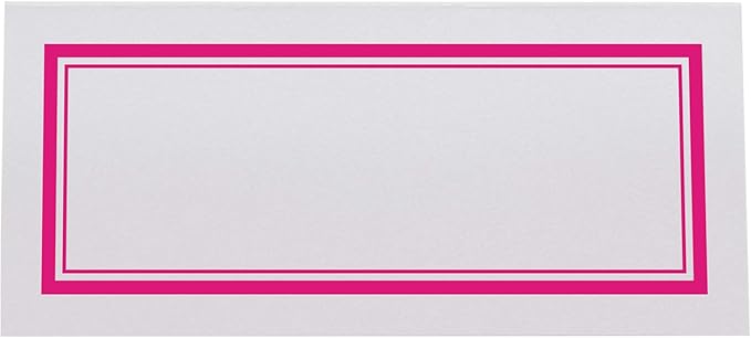 Double Line Border Printable Place Cards, Fuschia (Choose Color), Set of 60 (10 Sheets), Laser & Inkjet Printers - Wedding, Party, Dinner, and Special Events - Made in the USA