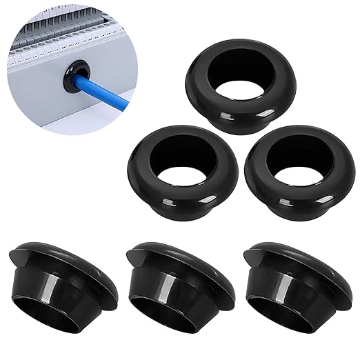 Qrity 9 PCS Rubber Grommets Cable Railing, Car Grommet, Cable Railing Protective Sleeves for Metal Posts, ID 25mm Mount Dia 30mm