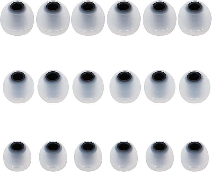 Replacement Earbud Tips Silicone Earbud Covers Fit Most in-Ear Earbuds(Inner Hole 3.8mm -5.1mm) Headphone Ear Tips Earbuds Rubber Tips 9 Pairs S M L