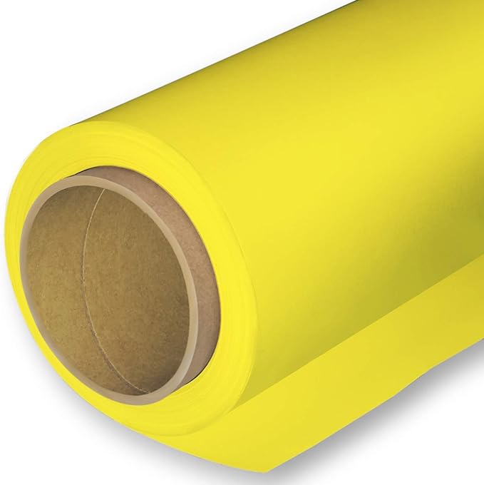 Huamei Seamless Photography Background Paper,Yellow Photo Backdrop Paper 107-Inches Wide x 36-Feet (Aspen)