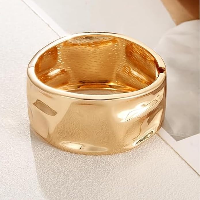 Gold/Silver Cuff Bangle Bracelets For Women Chunky Waterdrop Twisted Hinged Bangle Bracelets Minimalist Arm Cuff Bracelet Jewelry Gifts