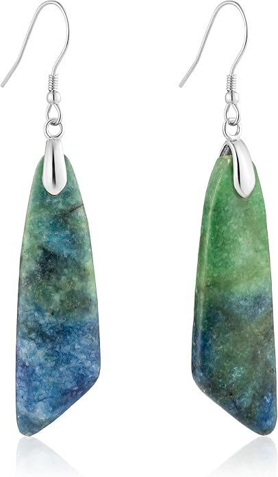 SELOVO Jasper Stone Earrings for Women Trendy Dangle Earrings Fishhook Drop Earrings