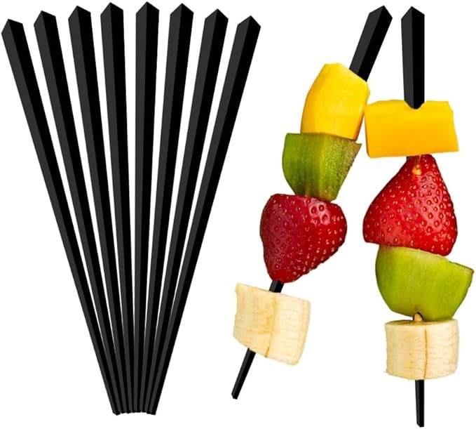 1000 Pcs Cocktail Picks Prism 7.62cm (3") - Sleek, Stylish Garnish for Cocktails, Perfect Plastic Toothpicks for Appetizers & Drinks, Versatile Fancy Skewers Food Pick for Charcuterie Parties