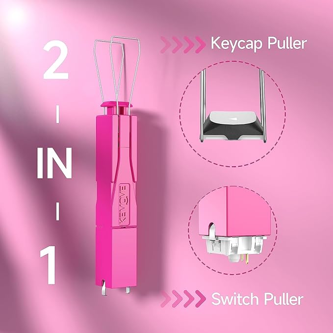 KEMOVE P10 2-in-1 Switch Puller Keycap Puller for Mechanical Keyboard, 304 Stainless Steel Key Switch Keycap Puller, Easily Remove and Replace Gaming Keyboard Switches and keycaps