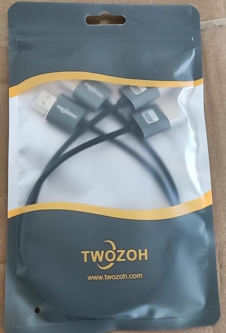 Twozoh Flexible & Slim HDMI Cable 1FT 2 Pack, Ultra Thin HDMI Cord Supports High Speed 4K@60Hz 18gbps 2160P/1080P
