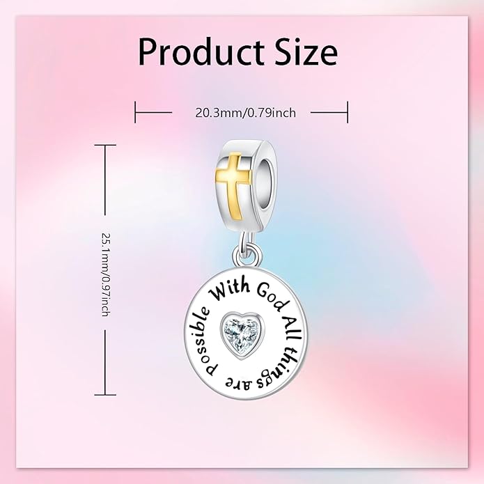 Birthday Fashion Love Heart Dangle Charm 925 Sterling Silver Charms fits Bracelets and Necklace Pendant Bead Charms Jewelry Present for Women Family Friends