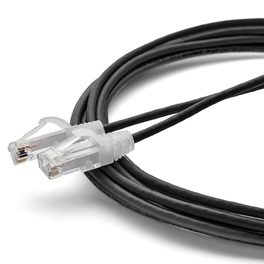 TRUECABLE Cat6 Component Rated Patch Cable, Unshielded (U/UTP), 14ft, Black, 28AWG Solid Copper, Snagless 10G High-Speed Ethernet Cable, PoE++ 4PPoE 100W, UL Listed, RoHS-3, 1 Pack