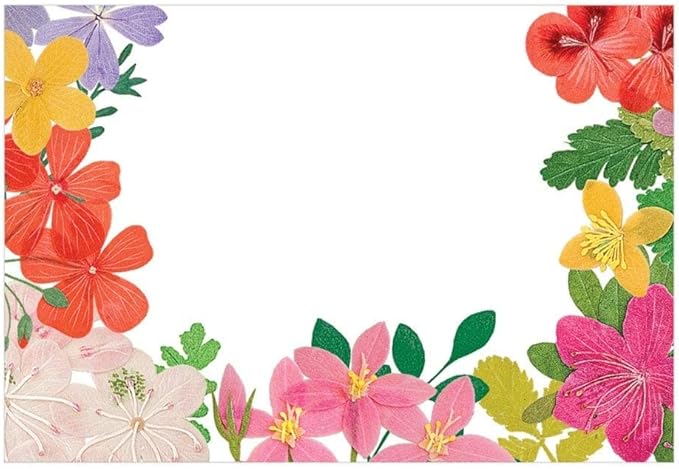 Caspari Halsted Floral Place Cards, 24 Count
