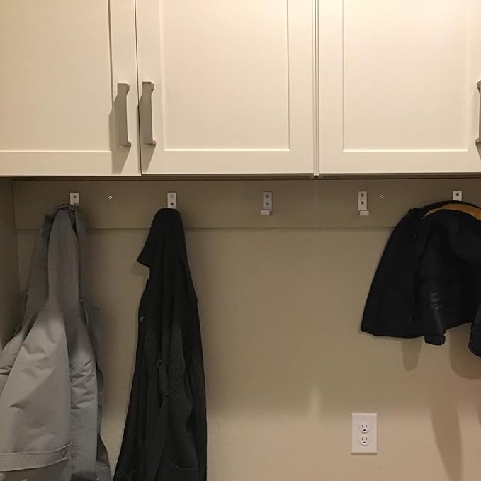 Folding Coat Hooks, Wall Hooks for Hanging Aluminum Alloy Cloth Hanger Coat Hanger Headphones Holder Headset Wall Hanger Hook- Pack of 4 (Silver)