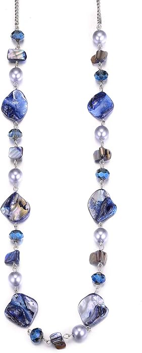PEARL&CLUB Long Beaded Necklaces For Women - Sweater Chain Fashion Jewelry Necklace Gifts For Women