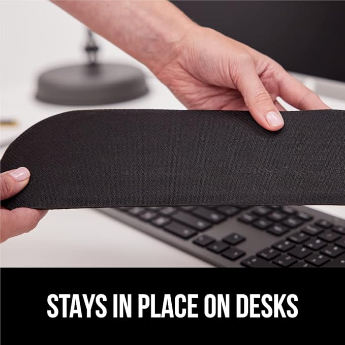 GORILLA GRIP Silky Gel Memory Foam Wrist Rest for Computer Keyboard, Mouse, Ergonomic Design for Typing Pain Relief, Desk Pads Support Hand, Arm, Mousepad Rests, Stain Resistant, 2 Piece Pad Sky Blue