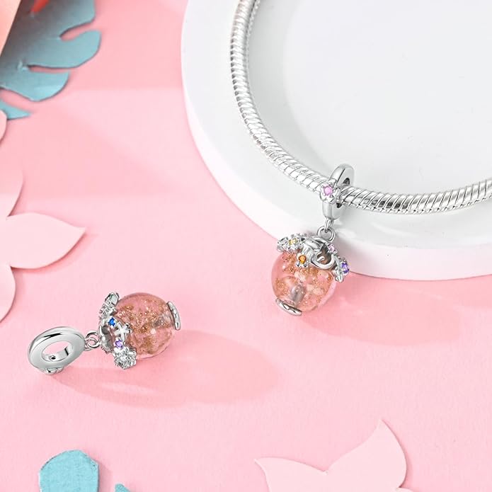 MULA 925 Sterling Silver Charms for Bracelets and Necklaces Airplane Passport Dangle Pendants Beads Butterfly Dragonfly Charms Jewelry Charm for Women