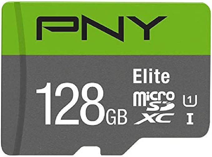 PNY 128GB Elite Class 10 U1 microSDXC Flash Memory Card - 100MB/s, Class 10, U1, Full HD, UHS-I, Micro SD (Pack of 1)