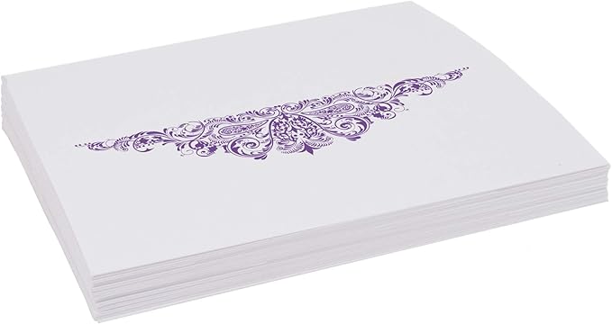 Paisley Place Cards, Purple (Choose Color), Set of 150, Pre-cut and Scored - Wedding, Party, Dinner, and Special Events - Made in the USA