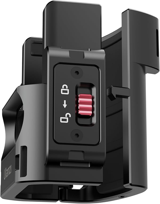 ULANZI PK-06 Expansion Adapter Accessories for DJI Osmo Pocket 3 - Aluminum Protective Cage Metal Bracket Mount with 1/4 Screw Holes/Gopro Adapter/Cold Shoe/Osmo Action Quick-Release