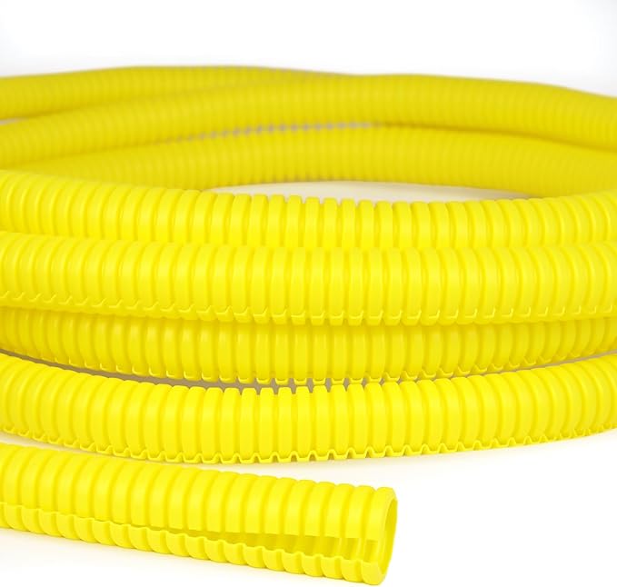 Split Wire Loom Tubing, 10,25ft Cord Protectors from Pets No Chew, Flexible Wire Covers Cord Protectors, Protective Split Cable Sleeve for Automotive Home Industrial Wires(Yellow, 0.73inch-25ft)