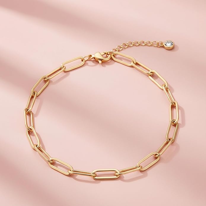 Solza 2 Layer Gold Plated Bracelet – Stainless Steel Adjustable Layered Chain with 3mm Beads, 18K Gold Plated Non Tarnish Jewelry for Women, Elegant Beaded Bracelet Stack for Everyday Wear