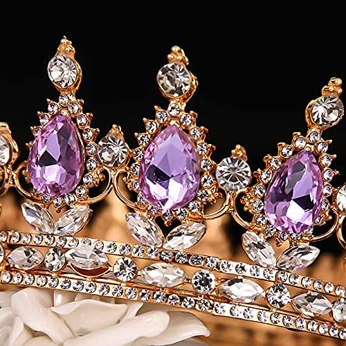 FORSEVEN Queen Crown Rhinestone Wedding Crowns and Tiaras for Women Costume Party Hair Accessories Princess Birthday Crown Crystal Bridal Crown Halloween Decorations Headband