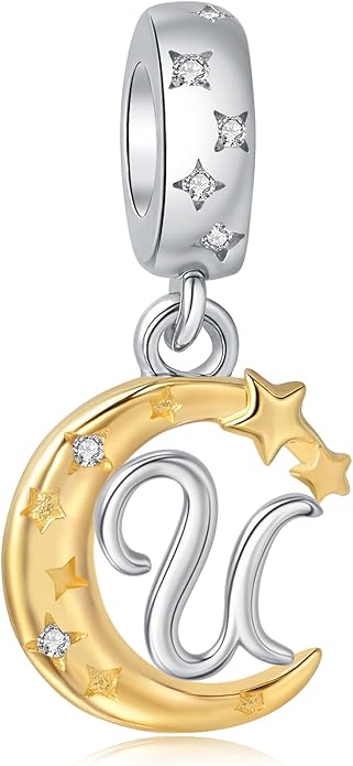 925 Sterling Silver Letter Charms fit Pandora Charms Bracelets fit Women Christmas Birthday Gift