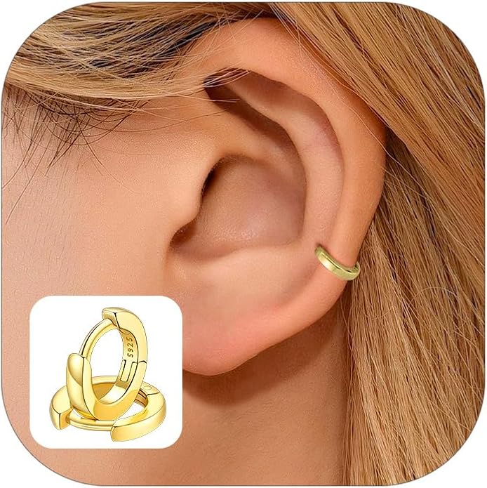 FaithHeart Sterling Silver Hoop Earrings for Women, Hypoallergenic Huggie Hoop Earrings Lightweight Small Cartilage Earrings Hoop Earring Dainty Everyday Earrings 6/8/10/12/14/15/16/18/20mm